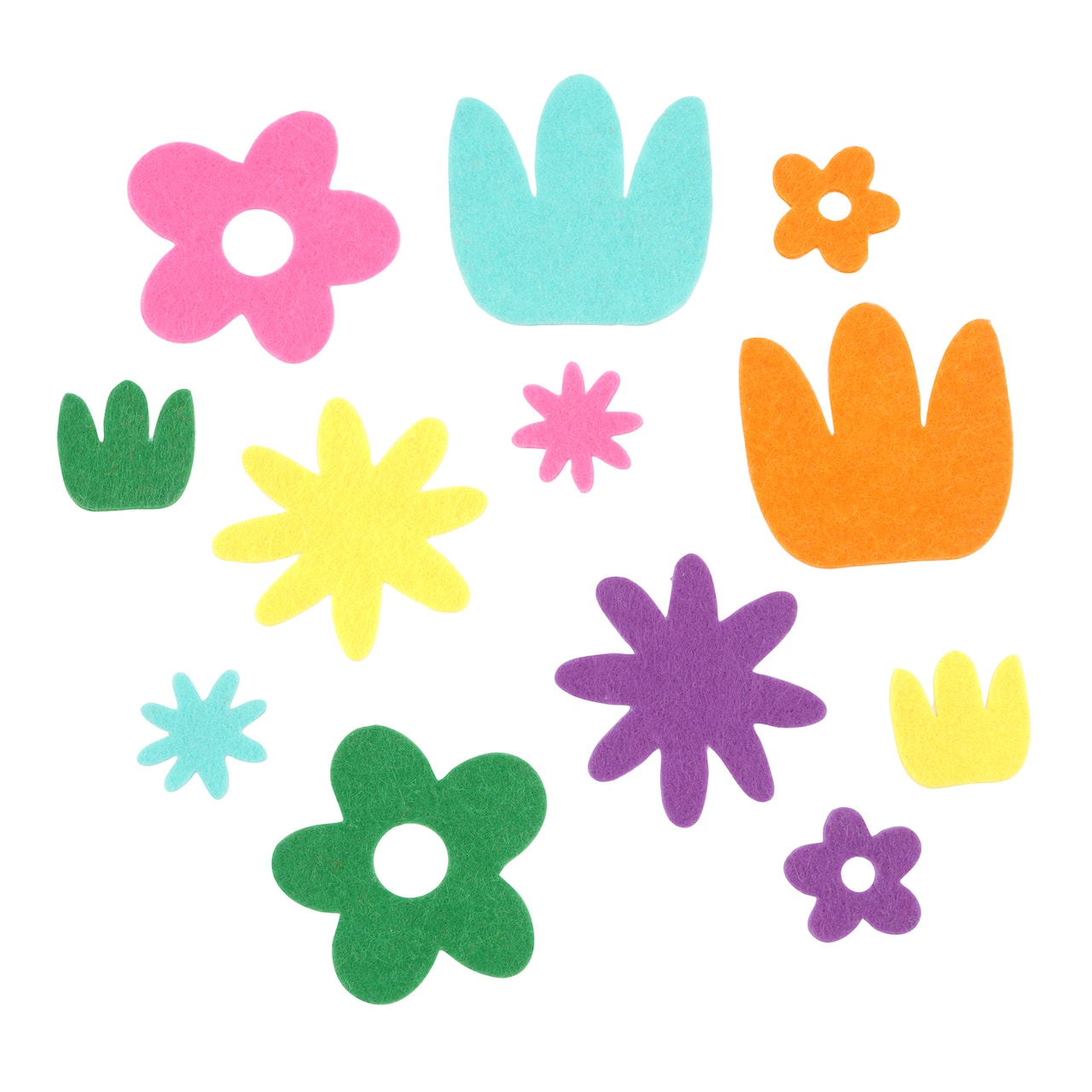 12 Packs: 50 ct. (600 total) Felt Flowers Scrap Pack by Creatology™